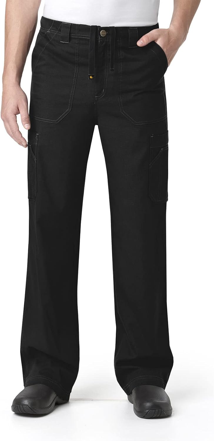 

Carhartt Scrubs C54108 мужские штаны классического кроя Ripstop Boot Cut с 8 карманами, Black