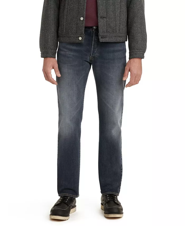 

Мужские джинсы 501 Original Fit с застежкой на пуговицах и эффектом стрейч Levi's, синий