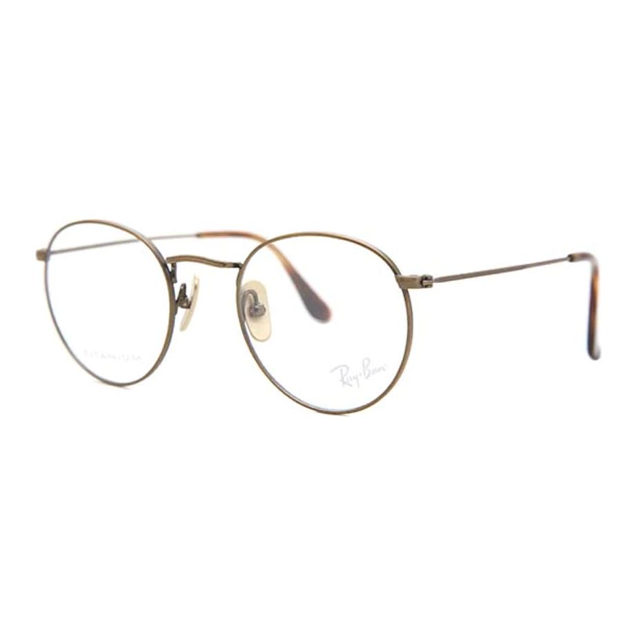 

RayBan Титановые круглые очки унисекс золотые, Gold