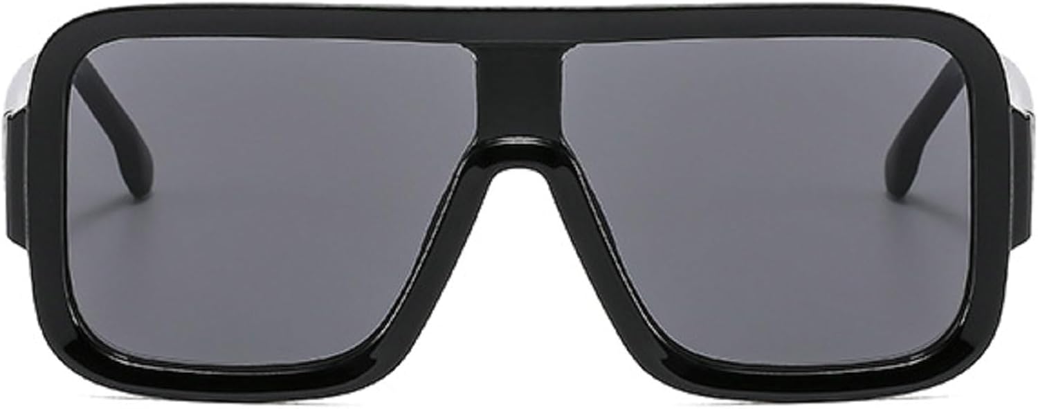 

Крупные квадратные солнцезащитные очки для женщин, цельные модные солнцезащитные очки для мужчин, очки с защитой от УФ-излучения UV400, модные женские очки N45 mincl, Black