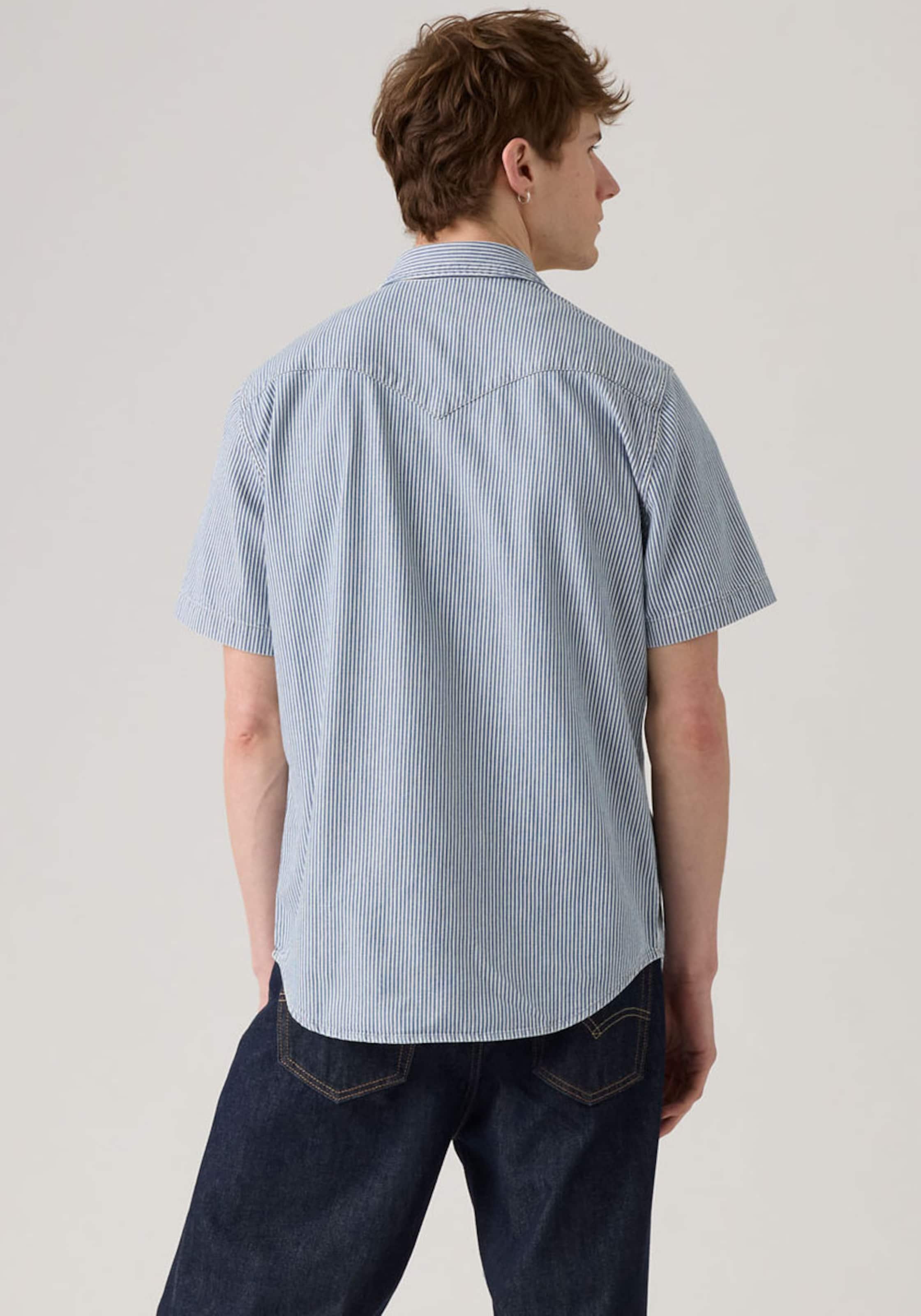 LEVI'S  Рубашка на пуговицах синего цвета Regular fit — фото 4