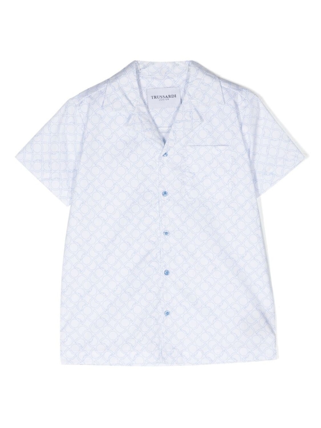 

Trussardi рубашка с монограммой, белый