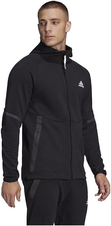 

Мужская толстовка Adidas TY722, худи, куртка на молнии, разработанная специально для игрового дня, черный