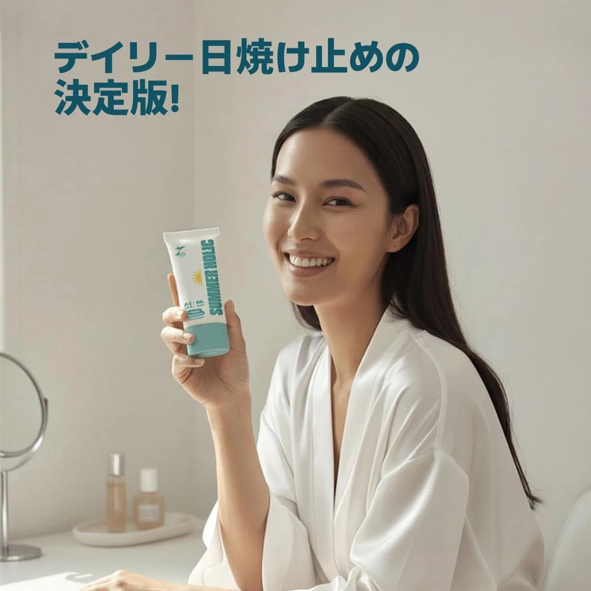 Солнцезащитный крем для лица Daily Moisture Sun Cream Summer Holic SPF 50+ PA+++, 20 пакетиков по 2 мл, без цвета — фото 3