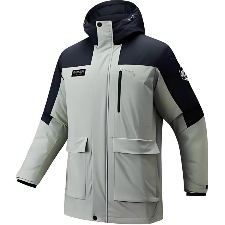 

ANTA Мужская пуховая куртка, Aerial Gray/Basic Black