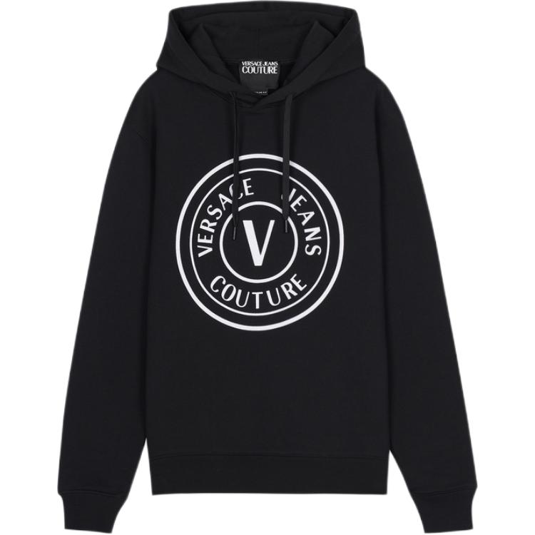 

Хлопковая толстовка с логотипом VERSACE JEANS COUTURE, черный