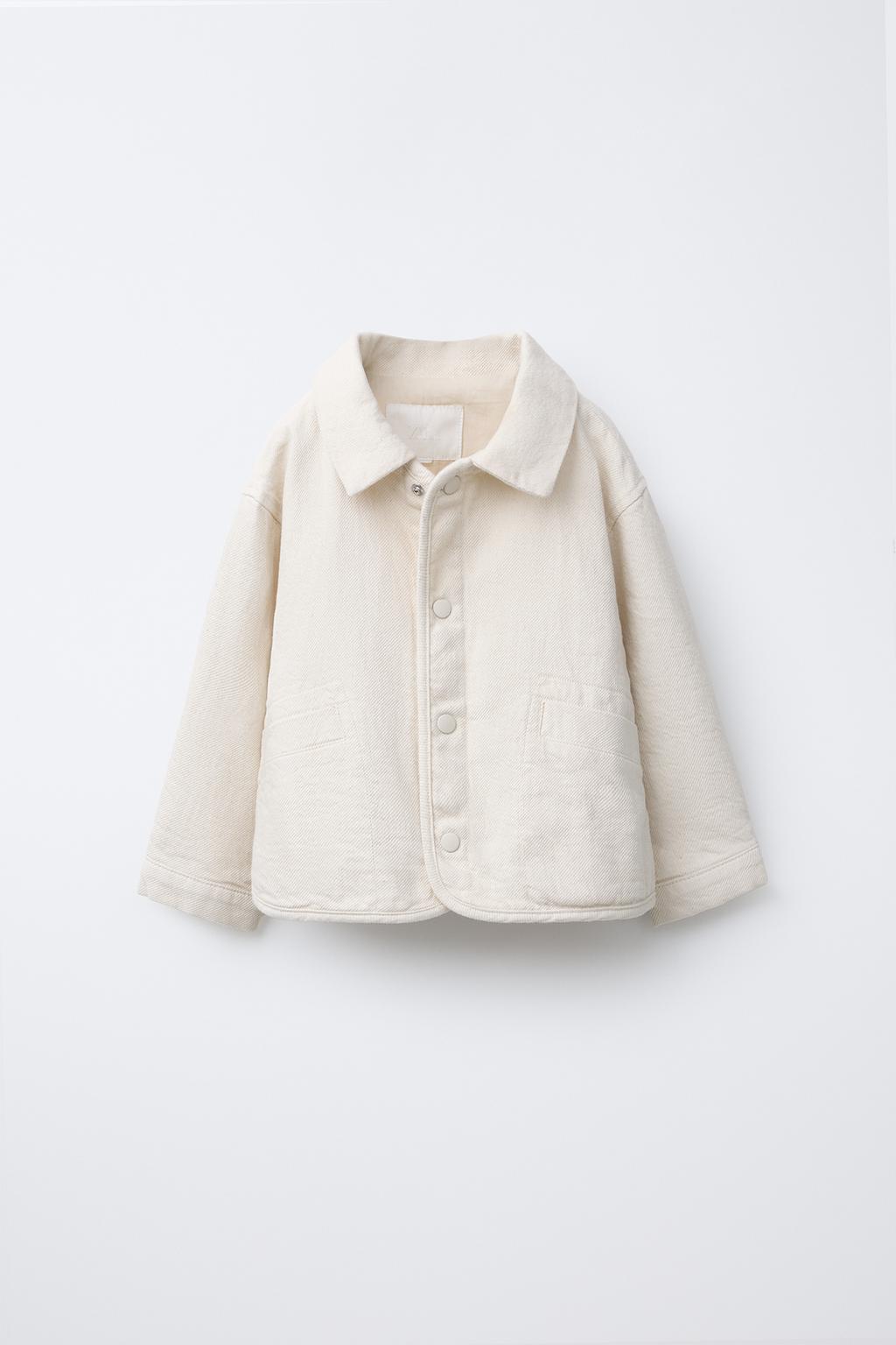 

Саржевый жакет ZARA, экрю