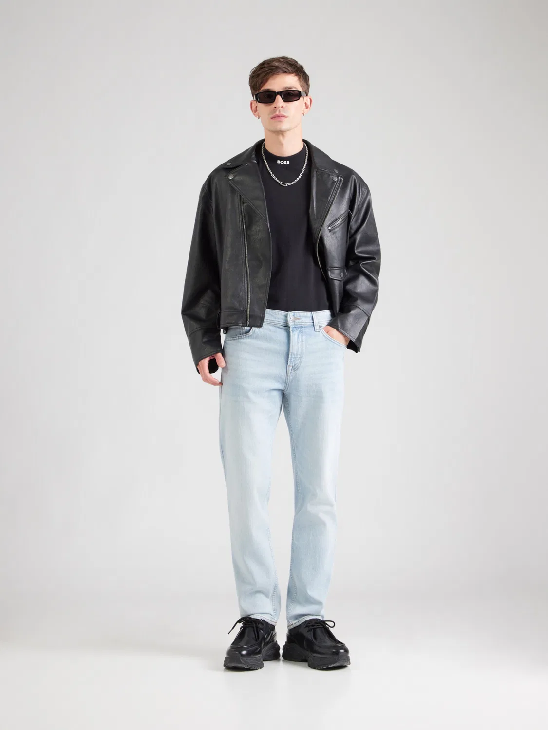 Джинсы Boss Regular Jeans RE.MAINE-1 синего цвета — фото 4
