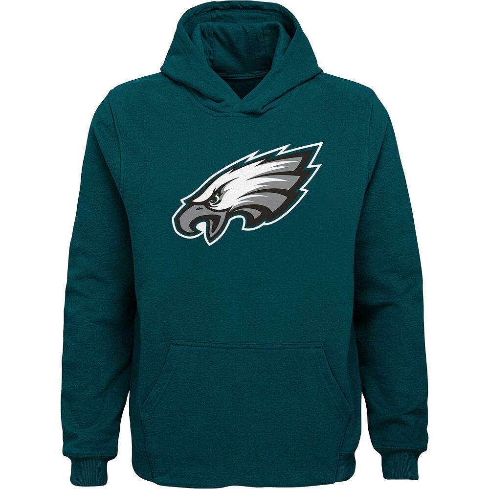 

зеленый пуловер с капюшоном и логотипом команды Philadelphia Eagles Outerstuff, цвет Eag Green