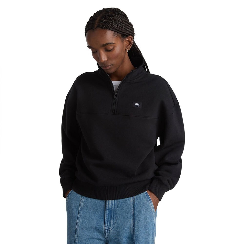 

Толстовка Vans Leighton Fleece Mock Neck Half Zip, черный