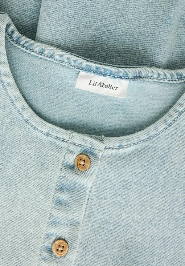 Джинсовое платье kleid прямого кроя Lil' Atelier, Light Blue Denim — фото 3