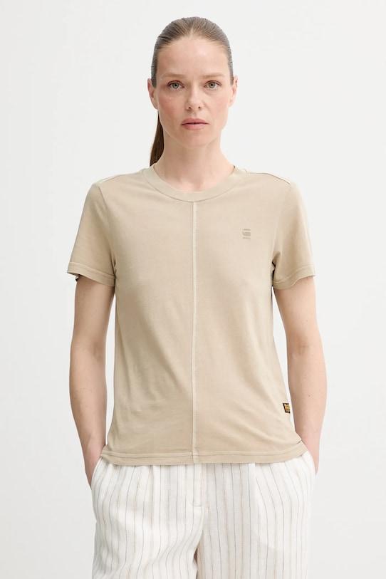 

Хлопковая футболка G-Star, бежевый