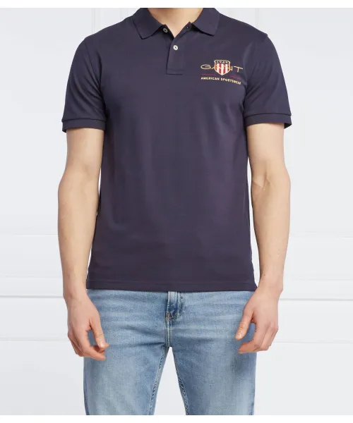 

Футболка поло Regular fit Gant, синий