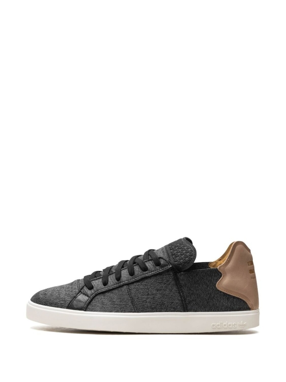 Кроссовки adidas x Pharrell Williams Vulc Lace-Up "Core Black/Granite/Chalk White", серый — фото 4