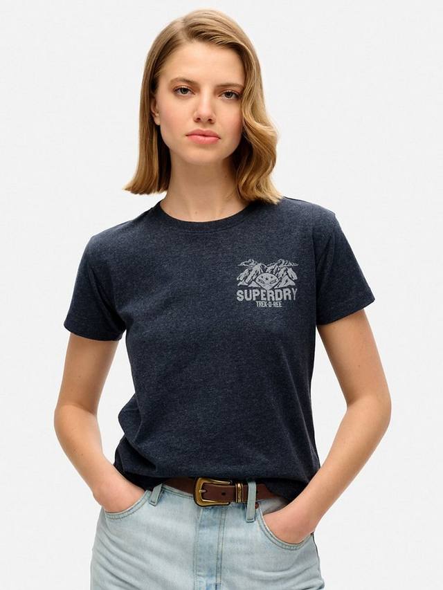 

Приталенная футболка lo-fi outdoor Superdry, цвет Deep Indigo Navy