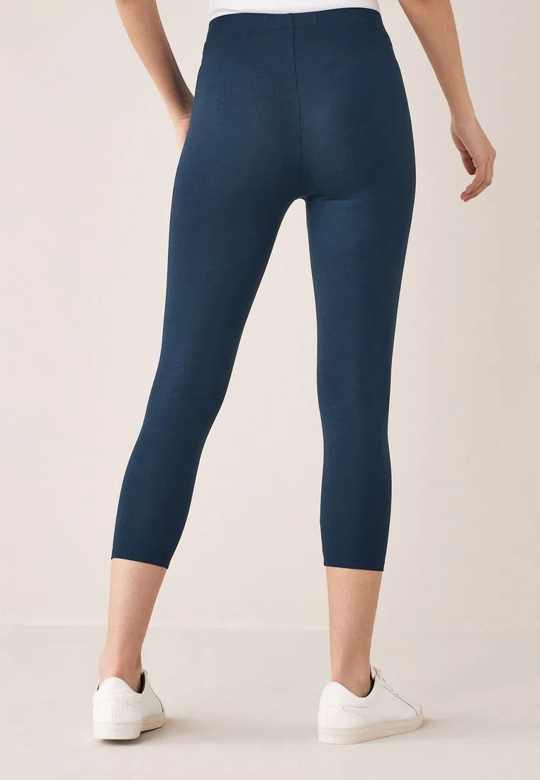 Укороченные леггинсы, Cropped Leggings Next, темно-синий — фото 2