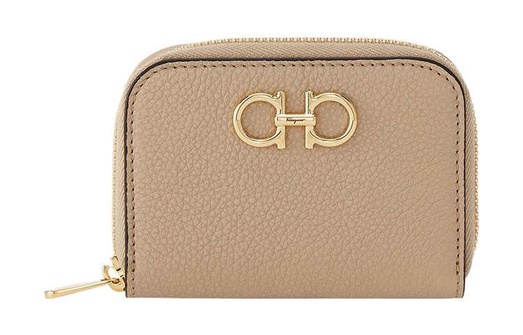 

Ferragamo Гаучини Кожаный бумажник для карт женский светло-коричневый