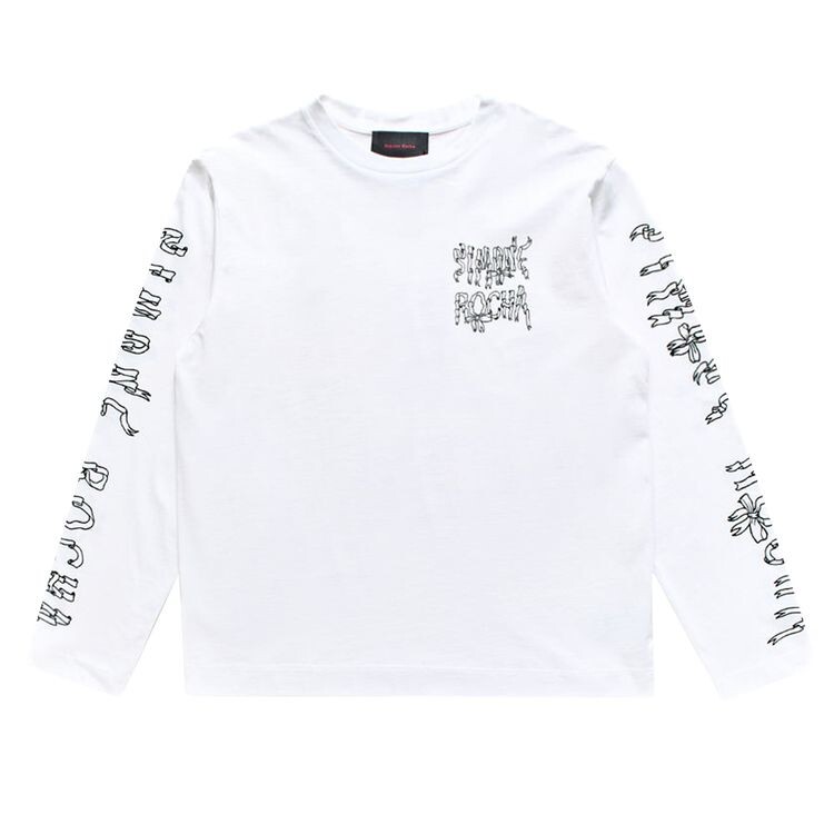 

Футболка Simone Rocha Ribbon Logo Long-Sleeve T-Shirt White/Black, белый