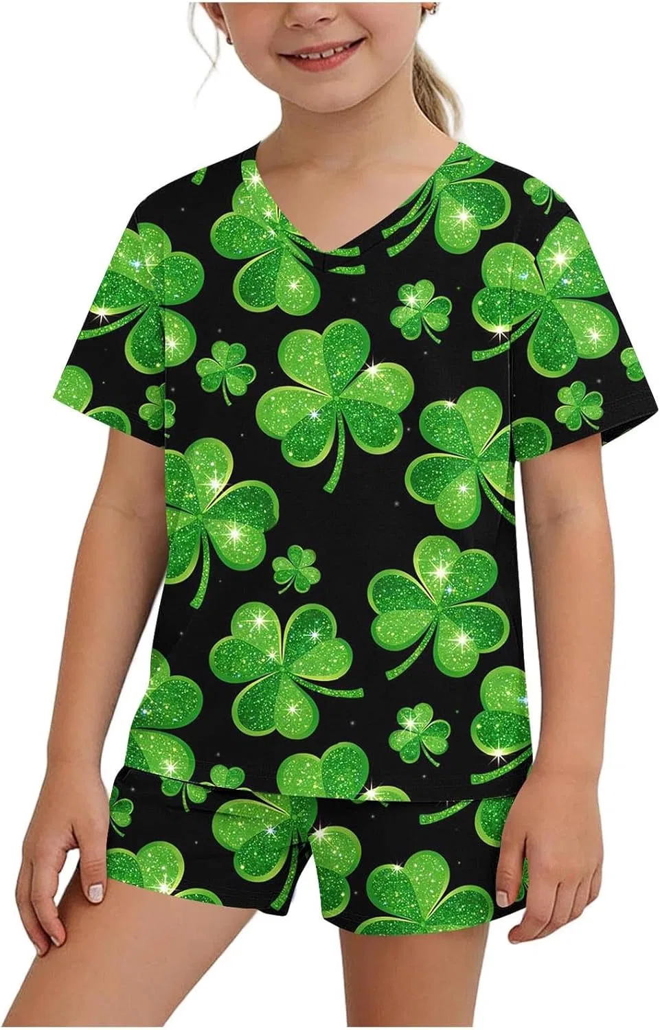 Детский спортивный костюм V-neck Zzalalana, армейский зеленый
