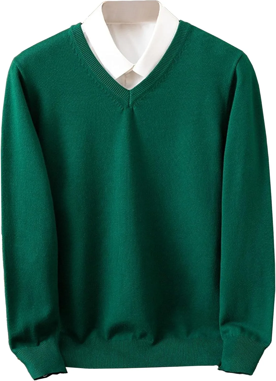 

Мужской вязаный пуловер V-образным вырезом