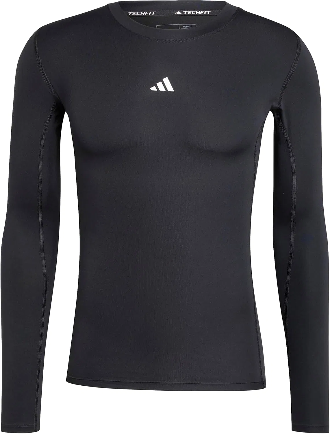 Мужская футболка для тренировок Adidas Techfit Compression с длинным рукавом, черный