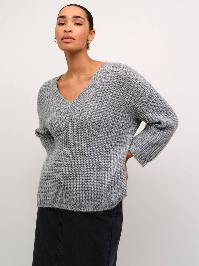 

Джемпер Kavinda с V-образным вырезом KAFFE, Silver