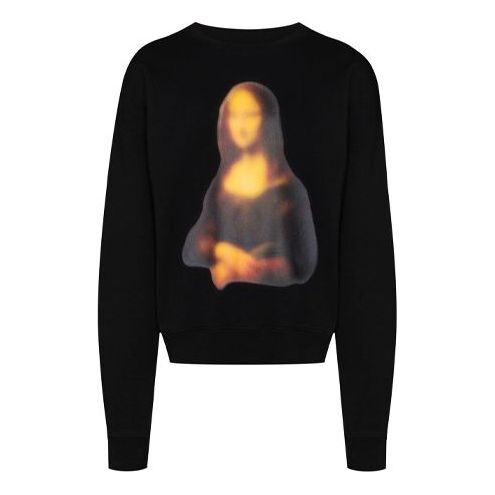 

Толстовка mona lisa applique sweat shirt men's black Off-White, черный