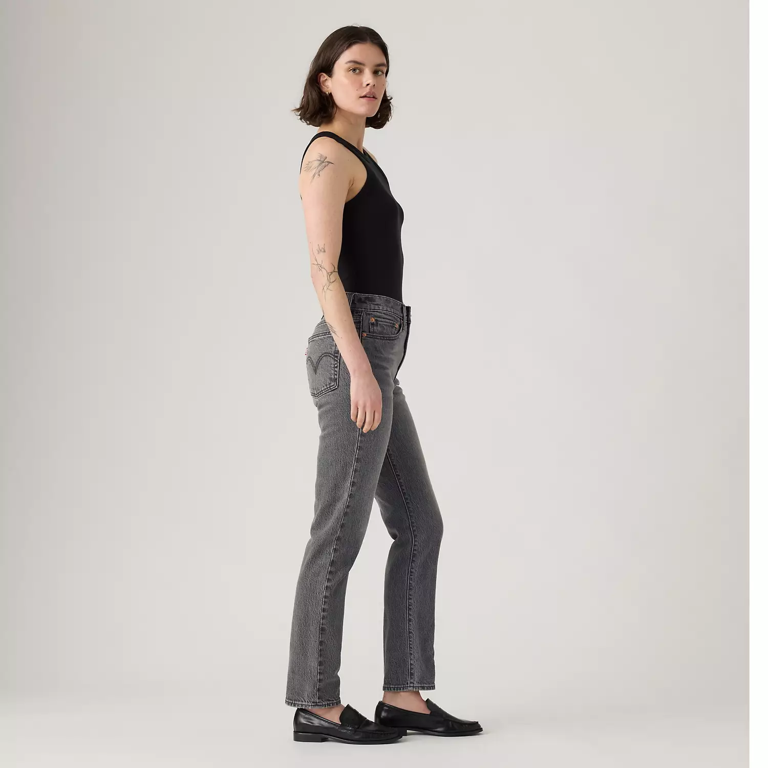 Женские джинсы Wedgie Slim Fit Levi's, цвет After Hours - Grey — фото 4