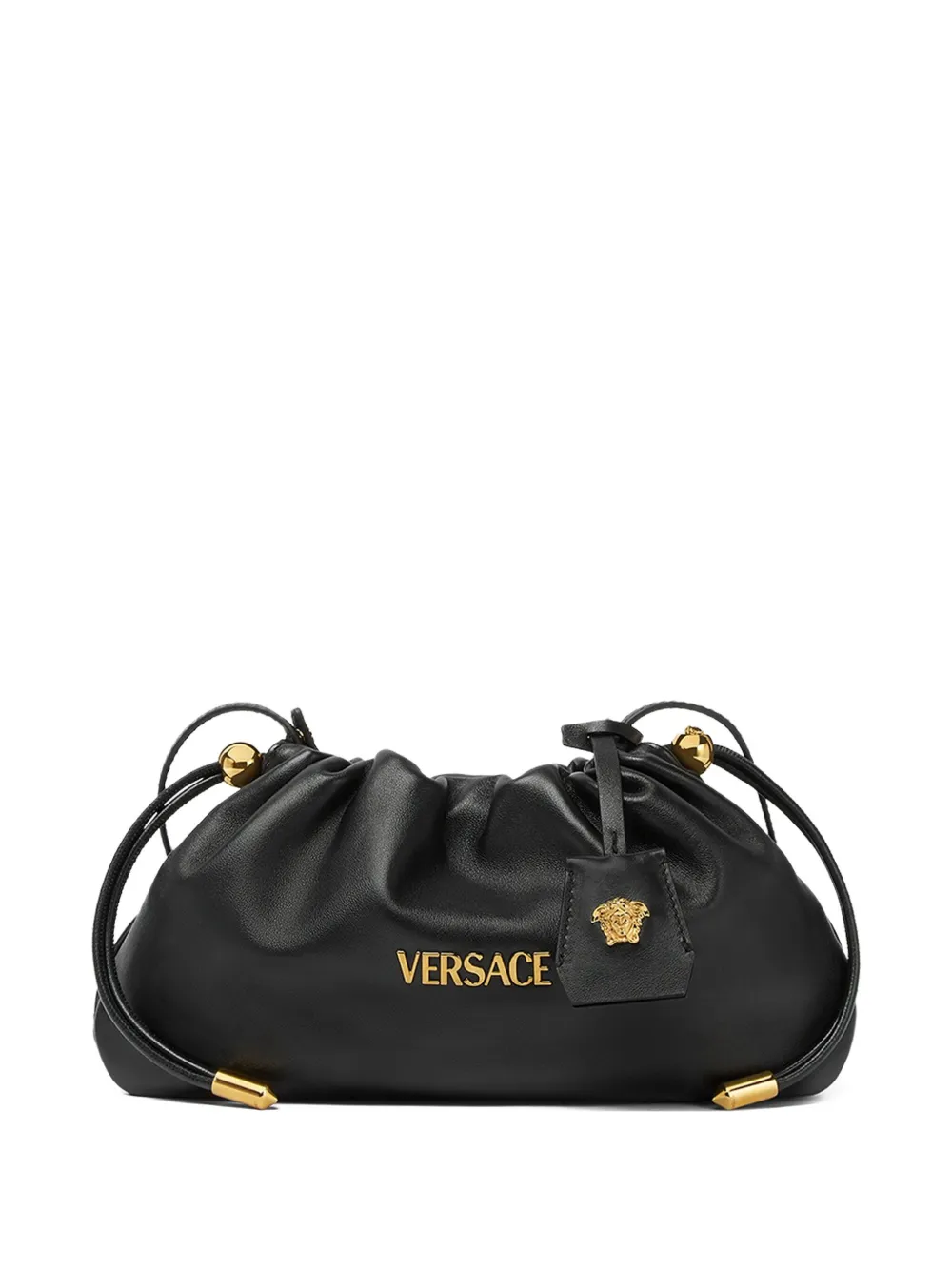 

Маленькая сумка-клатч с завязкой на бирке VERSACE, черный