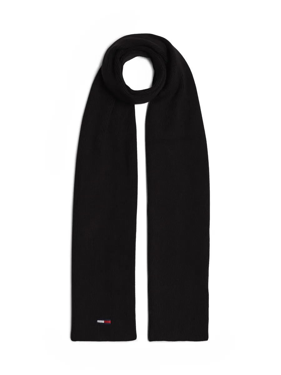 

Шарф Tommy Jeans "TJW ELONGATED FLAG SCARF" с вышитым логотипом, черный