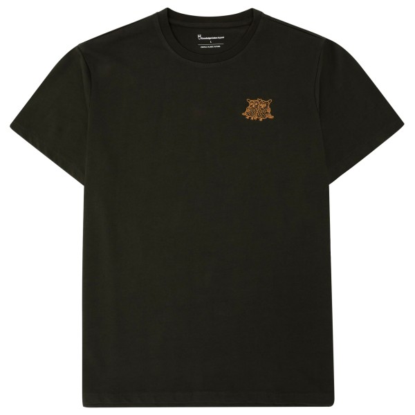 

Футболка с вышивкой в виде совы на груди из толстого материала Knowledgecotton Apparel, Forrest Night