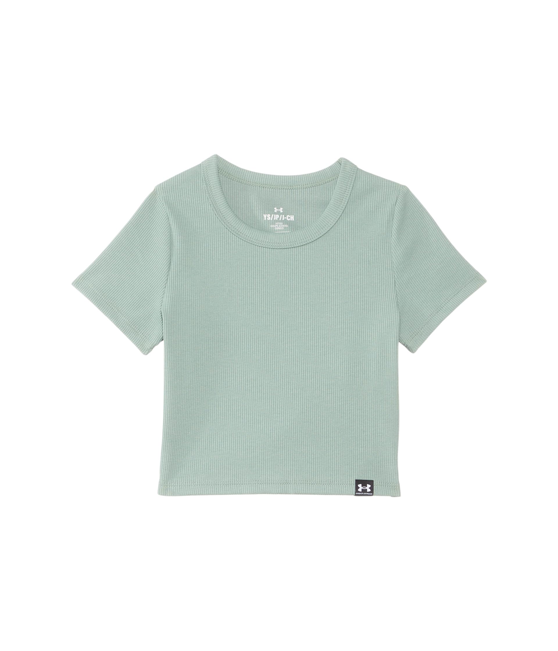 

Футболка Under Armour Kids Rival Ribbed Shirt, цвет Silica Green/White