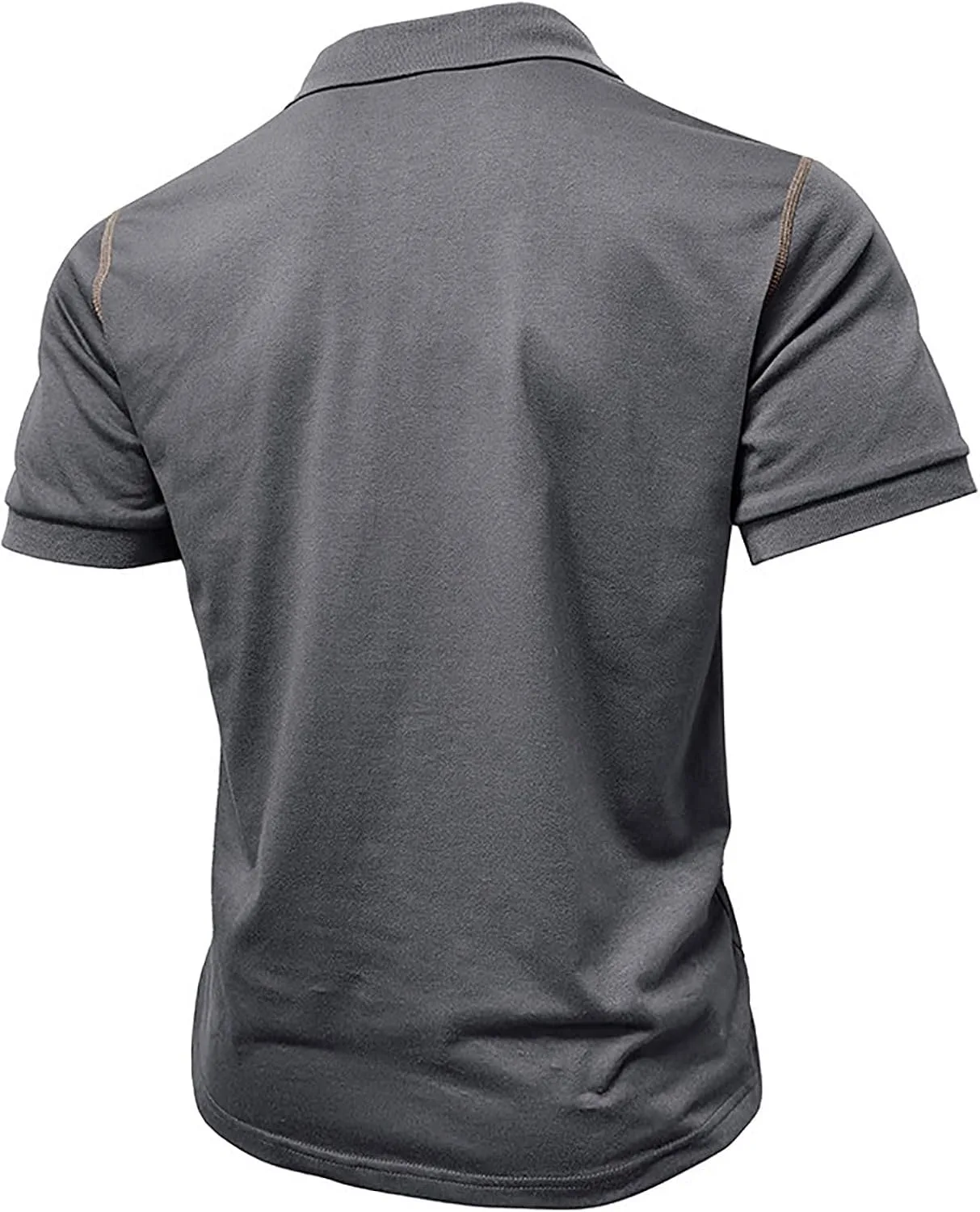 Мужская поло с карманом, короткий рукав, slim fit, цветной блок — фото 4