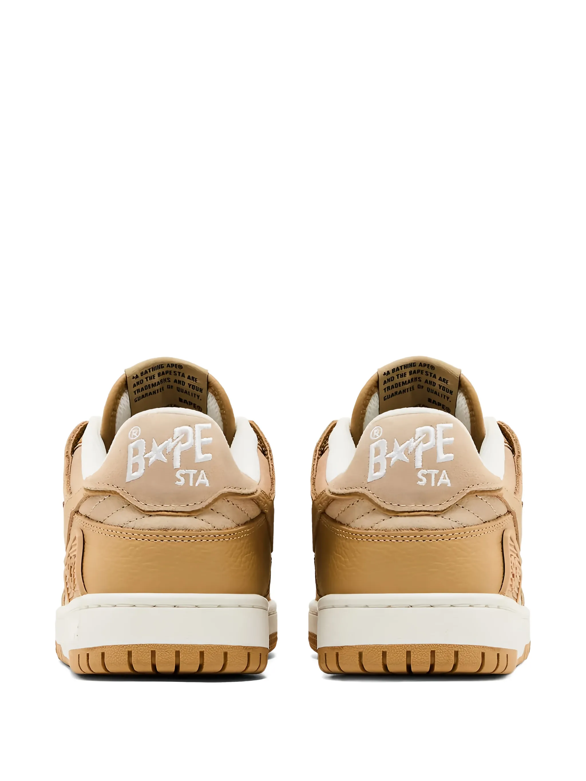 Кроссовки с низким верхом, обшитые панелями Sk8 Sta A Bathing Ape, коричневый — фото 2