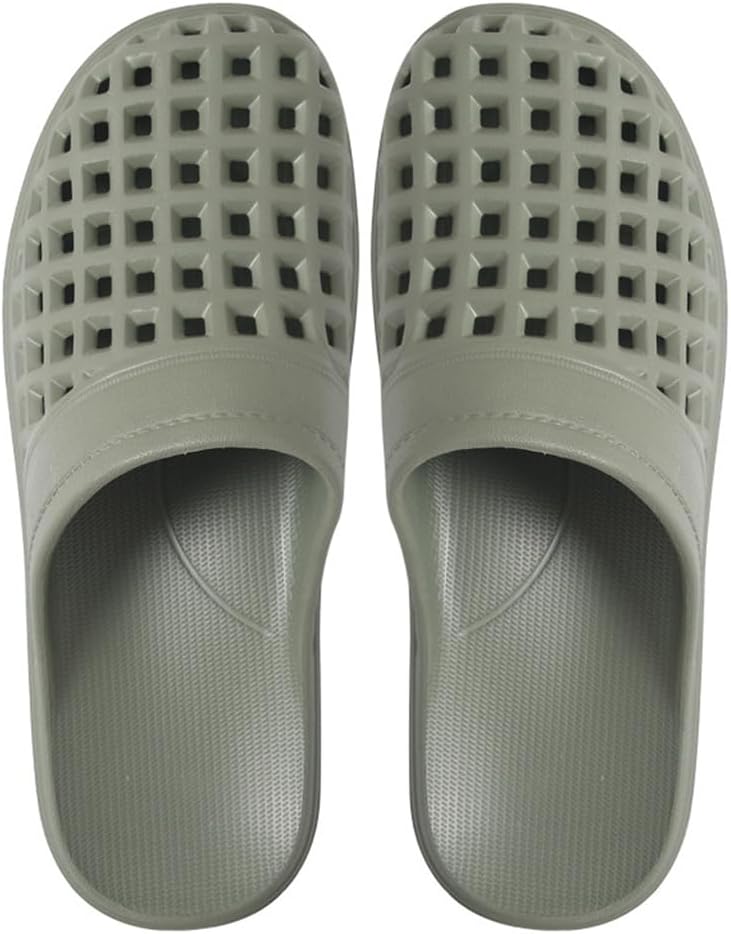 

Душевые шлепанцы с отверстиями для женщин и мужчин, пляжные сандалии, домашние тапочки, легкие слайд-сандалии, удобная нескользящая обувь для лета Hzxsny, зеленый