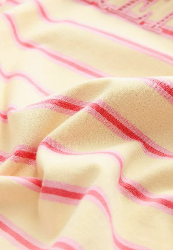 Футболка стандартного кроя с коротким рукавом, круглым вырезом и принтом. Next, Pink Stripe — фото 3