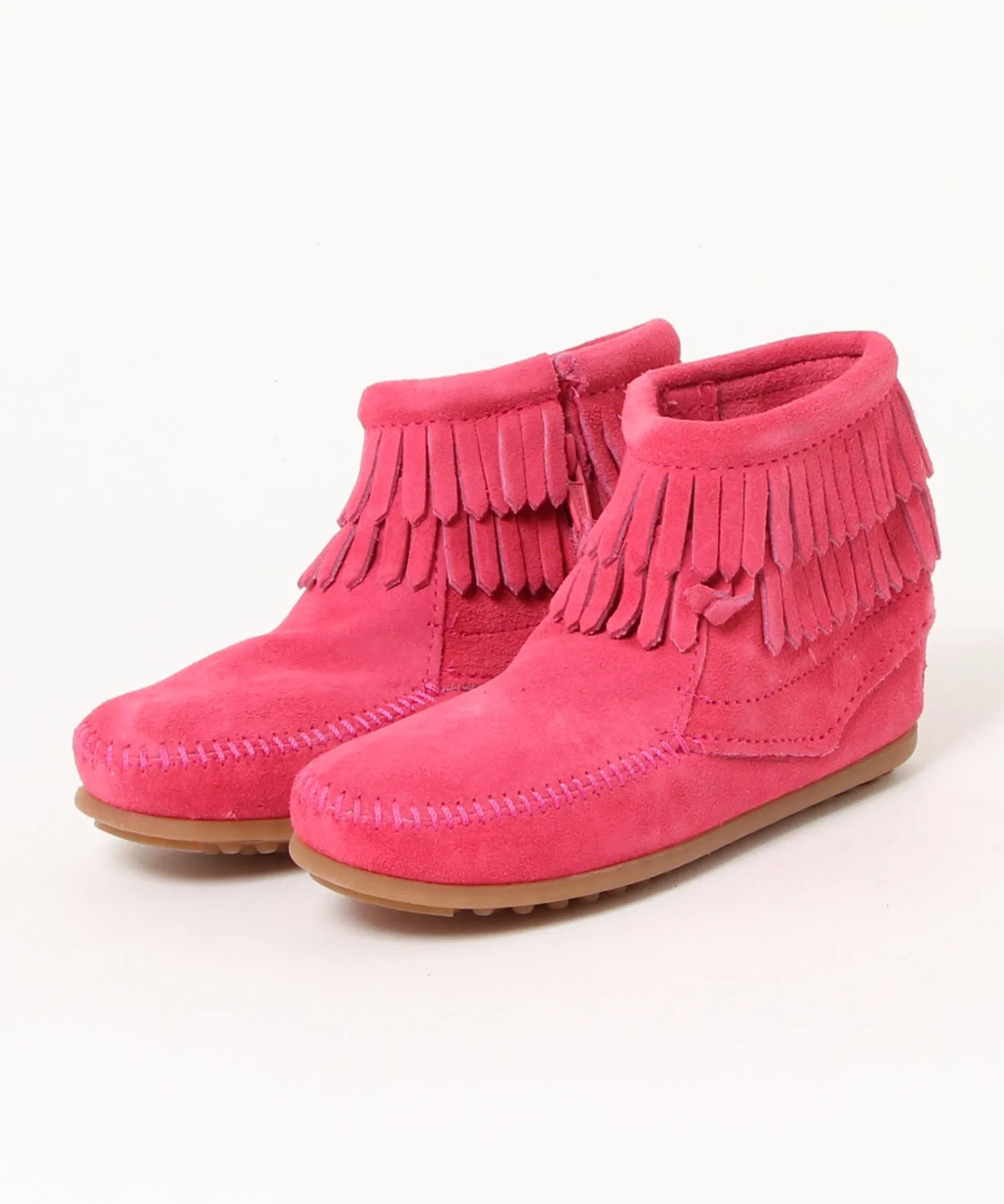 Детские мокасины Minnetonka DOUBLE FRINGE SIDE ZIP
