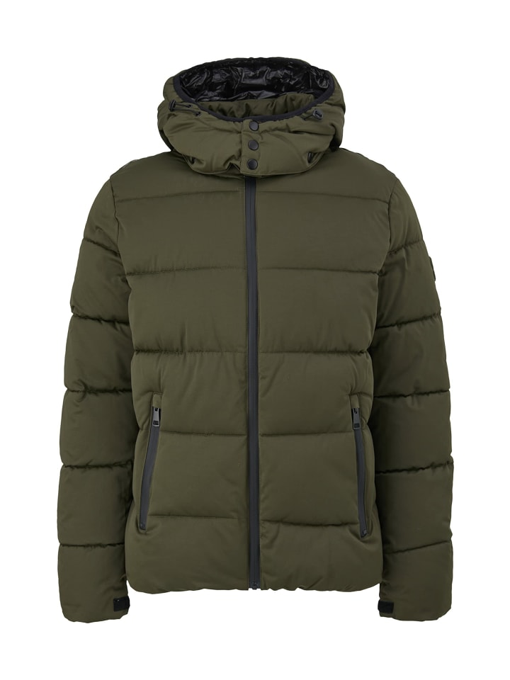 

S. Oliver Мужская стеганая куртка оливкового цвета