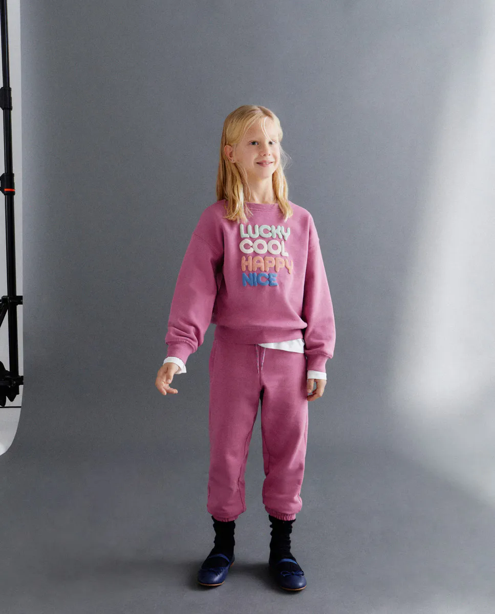 

Базовые флисовые брюки для девочек Kids El Corte Inglés, цвет Ciruela