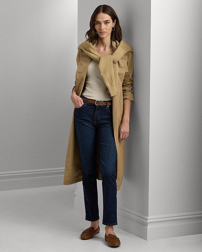 Джинсы прямого кроя со средней посадкой Lauren Ralph Lauren в цвете Deep Royal, синий — фото 2