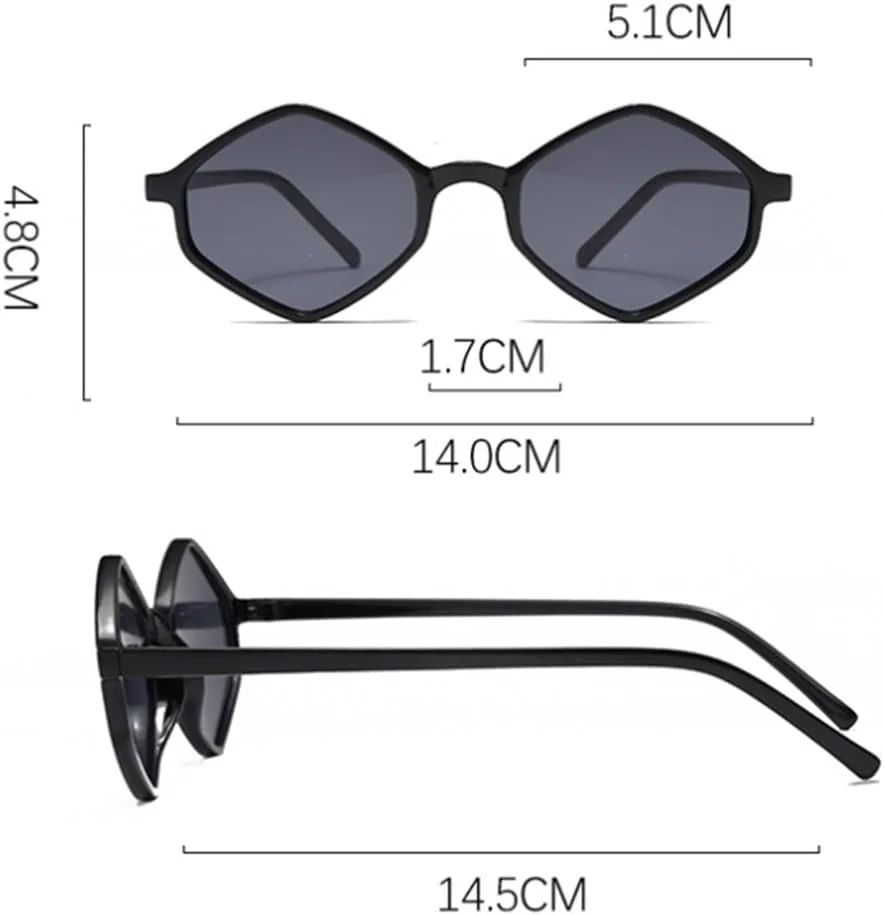 

Женские солнцезащитные очки в винтажном стиле неправильной формы, маленькая оправа, защита от УФ-излучения UV400, тонкая оправа, цветные линзы KTUCN, Yellow