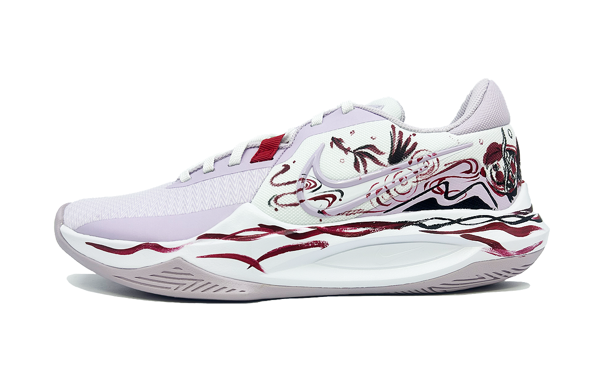 

Nike Баскетбольные кроссовки Precision 6 Low Top мужские, белые, фиолетовые