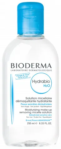 

Bioderma Hydrabio H2O Мицеллярная вода для снятия макияжа Очищающее средство для чувствительной и обезвоженной кожи 250 мл