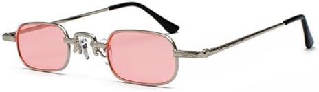 

Солнцезащитные очки 2027 года в овальной металлической оправе для женщин, с прозрачными градиентными линзами, защитой от УФ-излучения UV400, для мужчин в стиле панк MTZJH, Golden Blue