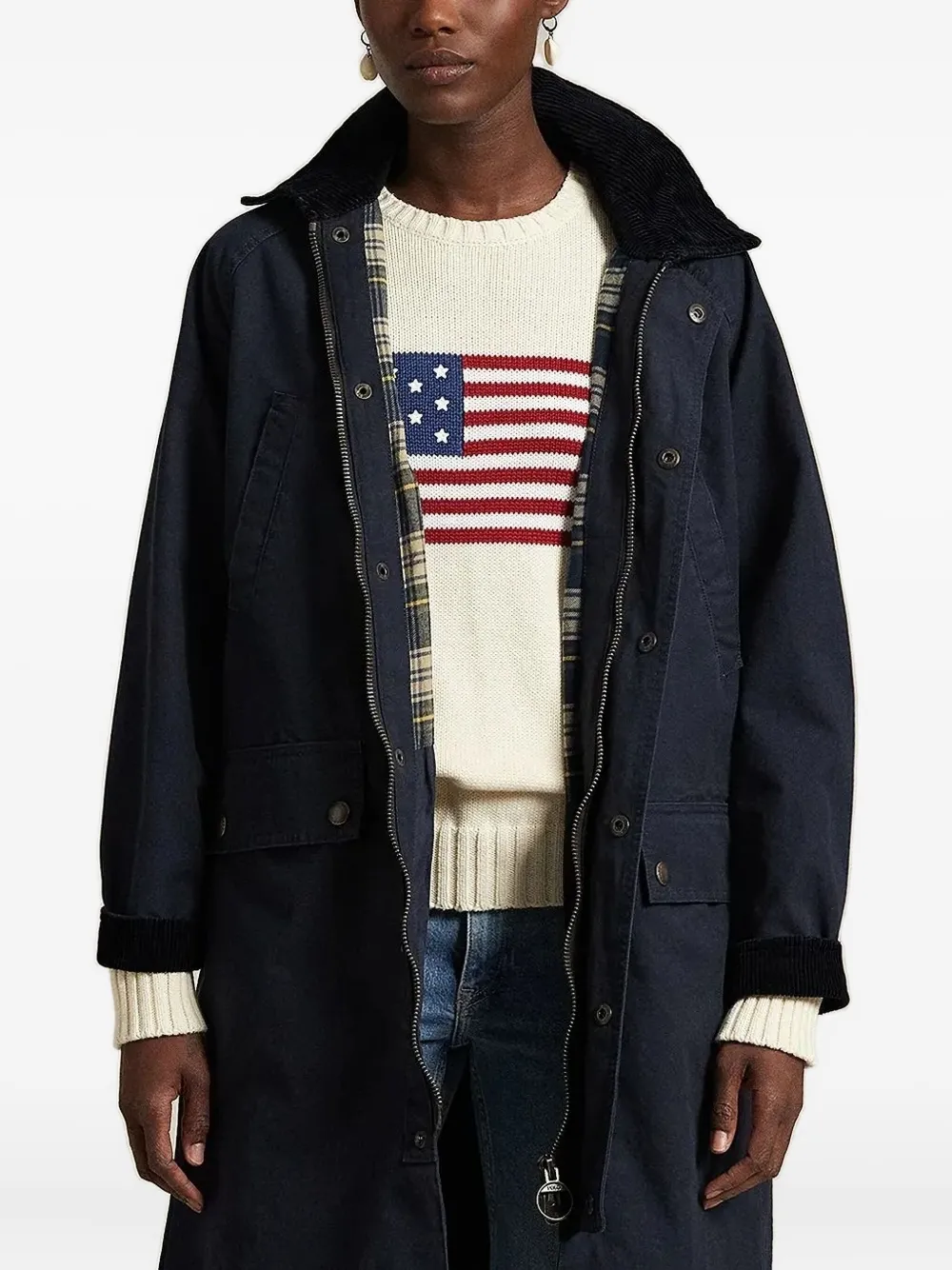 

Пальто с вельветовым воротником POLO RALPH LAUREN, синий