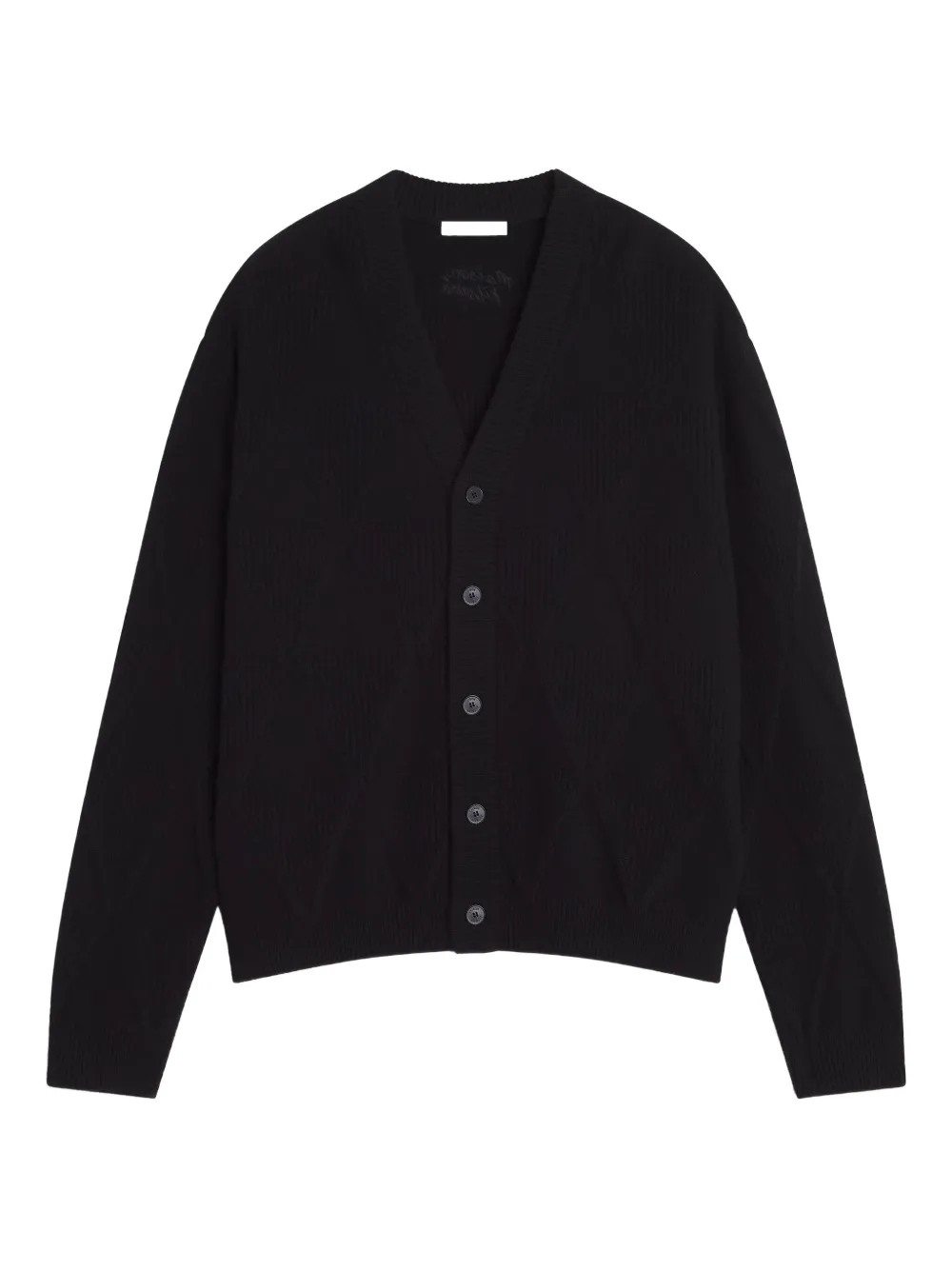 

Шерстяной кардиган с длинными рукавами Maison Kitsuné, черный