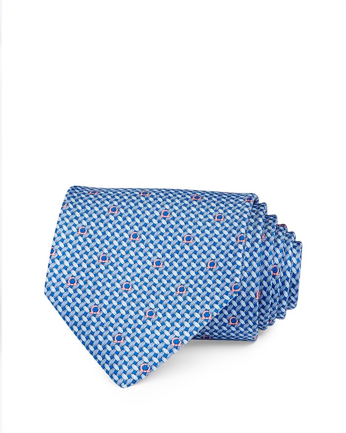 

Галстук Salvatore Woven Gancini Silk Classic Ferragamo, мультиколор