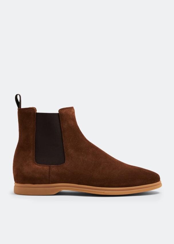 

Ботинки Eleventy Chelsea Suede, коричневый