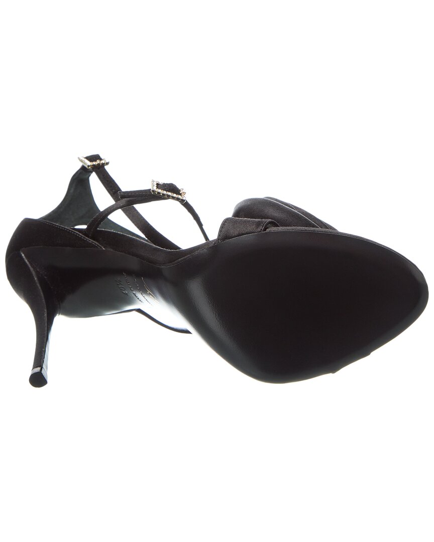 Roger Vivier Satin Sandal, черный — фото 4