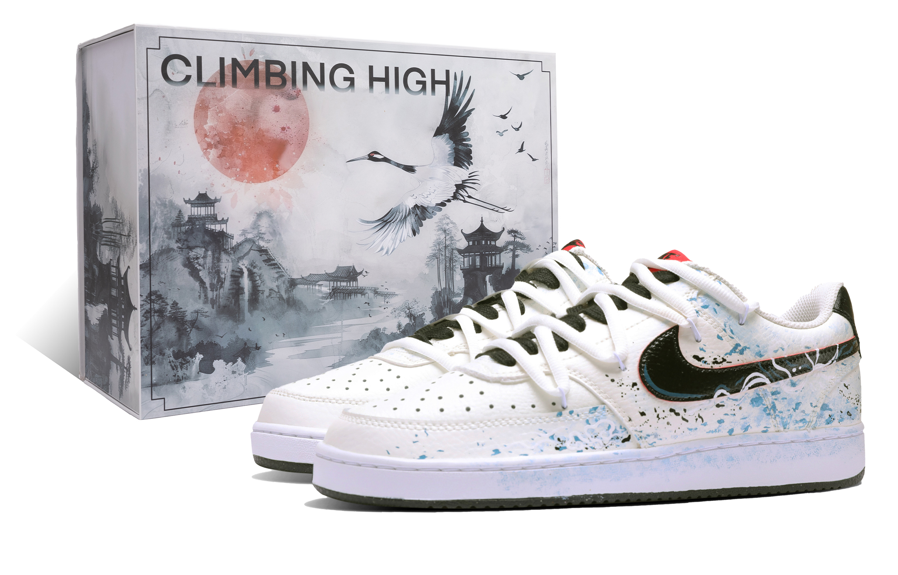 

Nike Кроссовки Court Vision 1 Mio Rain Rest, износостойкие и легкие, низкие, для скейтбординга, синие, мужские